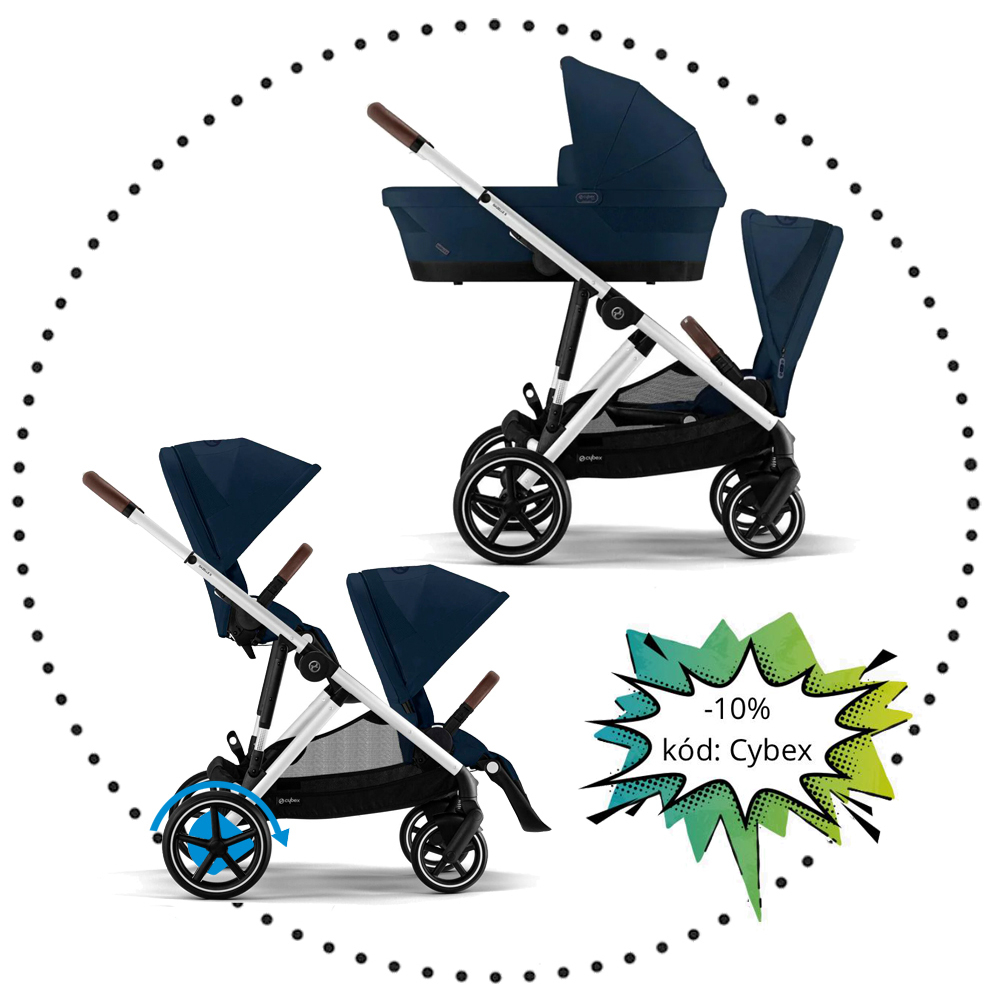 Súrodenecký kočík CYBEX e-Gazelle S - Ocean blue