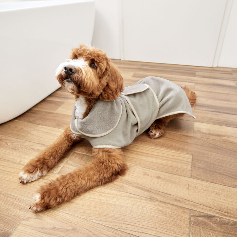 PALOPA župan pre psa Dog Bathrobe Robi beige S