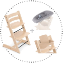 Set STOKKE Tripp Trapp Jedálenská stolička Natural, Baby set Natural, newborn set grey