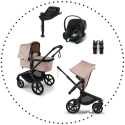 BUGABOO Fox 5 Renew Desert taupe + Autosedačka CYBEX Aton B2 i-Size + Base One - Volcano Black + adaptery