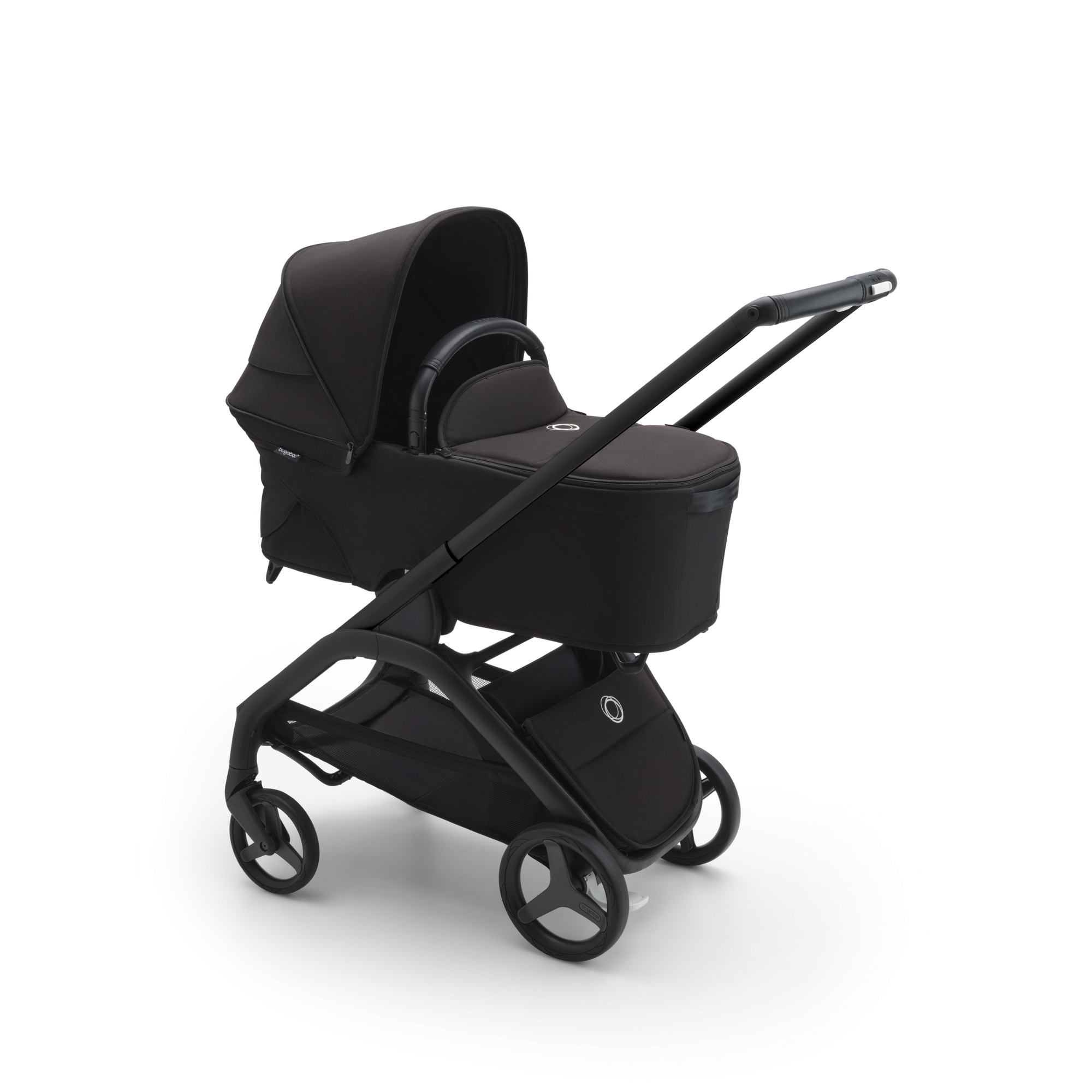 BUGABOO Set Dragonfly - black/midnight black + autosedačka JOIE i-level eclipse + adaptéry
