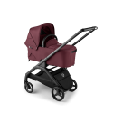 BUGABOO Set Dragonfly - black/dark cherry + autosedačka JOIE i-level eclipse + adaptéry