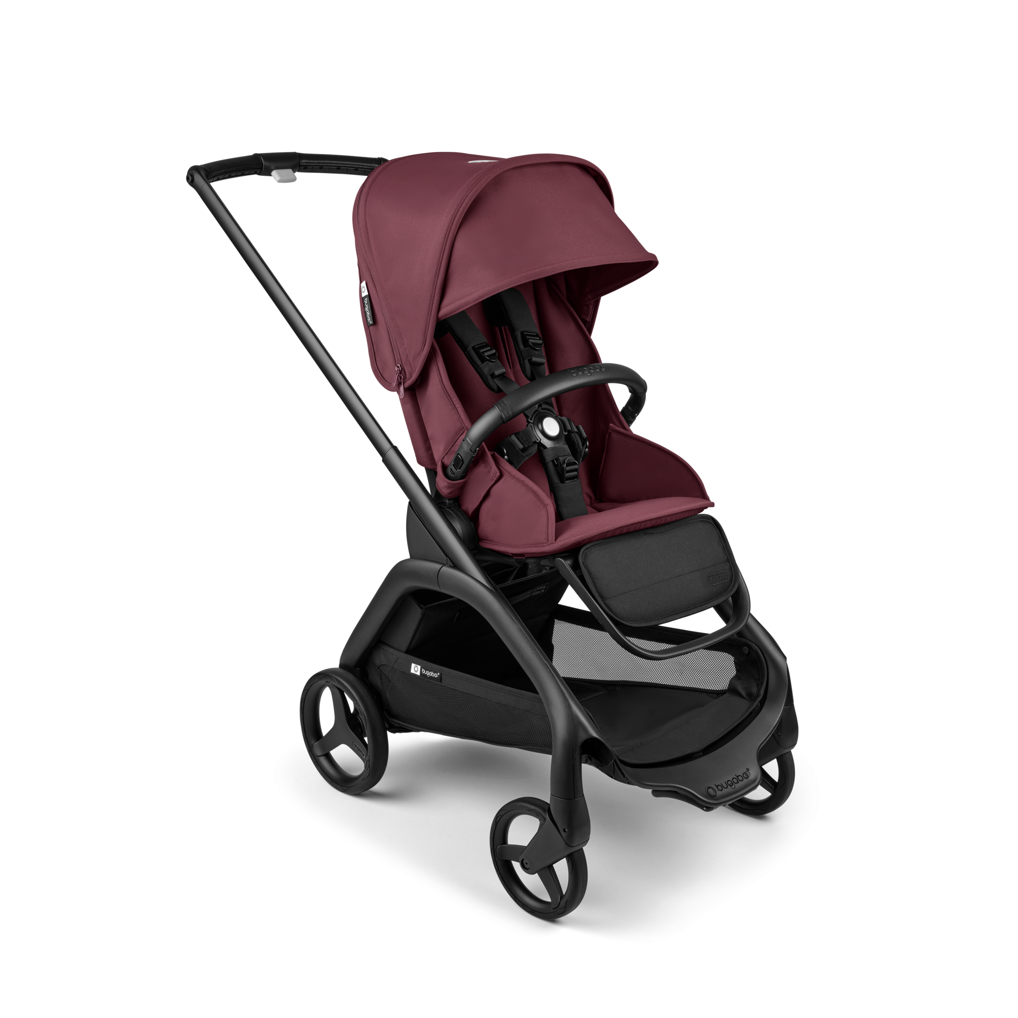 BUGABOO Set Dragonfly - black/dark cherry + autosedačka JOIE i-level eclipse + adaptéry
