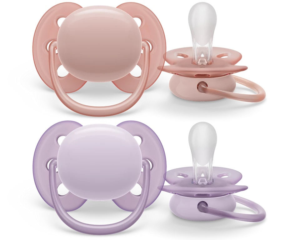 AVENT Cumlík ultra soft 0-6m fialovo ružový