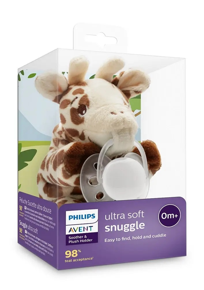 AVENT Hračka plyšová s cumlíkom Ultrasoft 0m žirafa