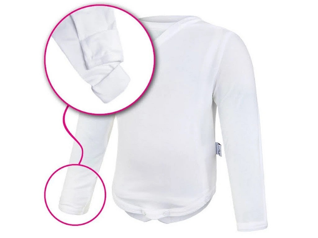 Body šmyk LITTLE ANGEL biele vel. 50