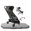 Športový kočík BUGABOO Butterfly 2 forest green + madlo + pláštenka