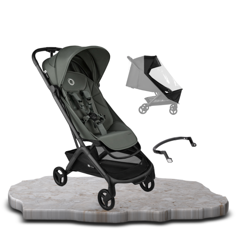 Športový kočík BUGABOO Butterfly 2 forest green + madlo + pláštenka
