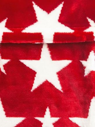BuggySnuggle Fusak Fur Red/White Stars
